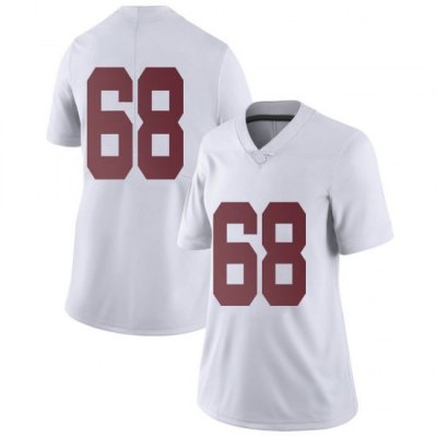 NCAA Women's Alabama Crimson Tide #68 Alajujuan Sparks Jr. Stitched College Nike Authentic No Name White Football Jersey GR17N54NY